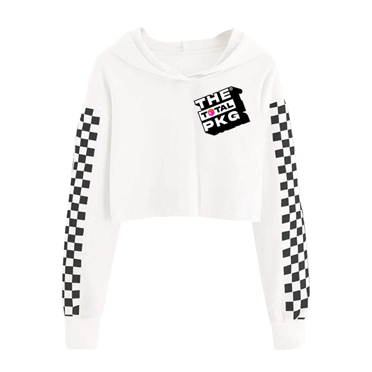 (PRE-ORDER) The Total PKG Kids Girls Crop Top Long Sleeve Hoodie