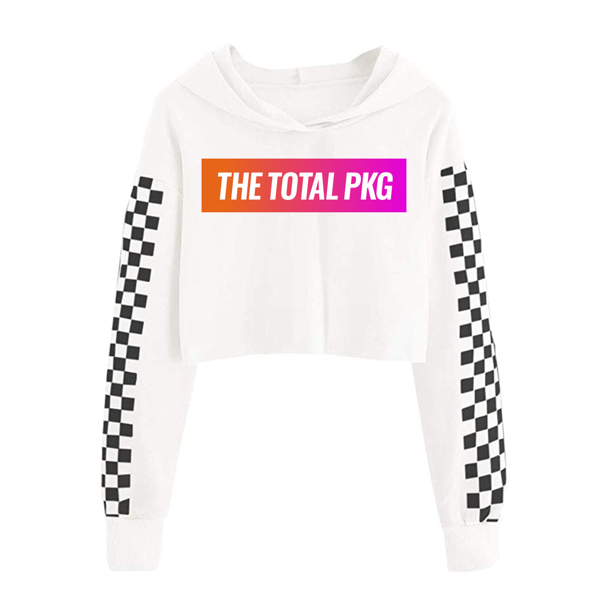 (PRE-ORDER) The Total PKG Stamp Kids Girls Crop Top Long Sleeve Hoodie