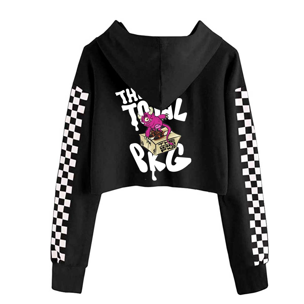 (PRE-ORDER) The Total PKG Stamp Kids Crop Top Long Sleeve Hoodie