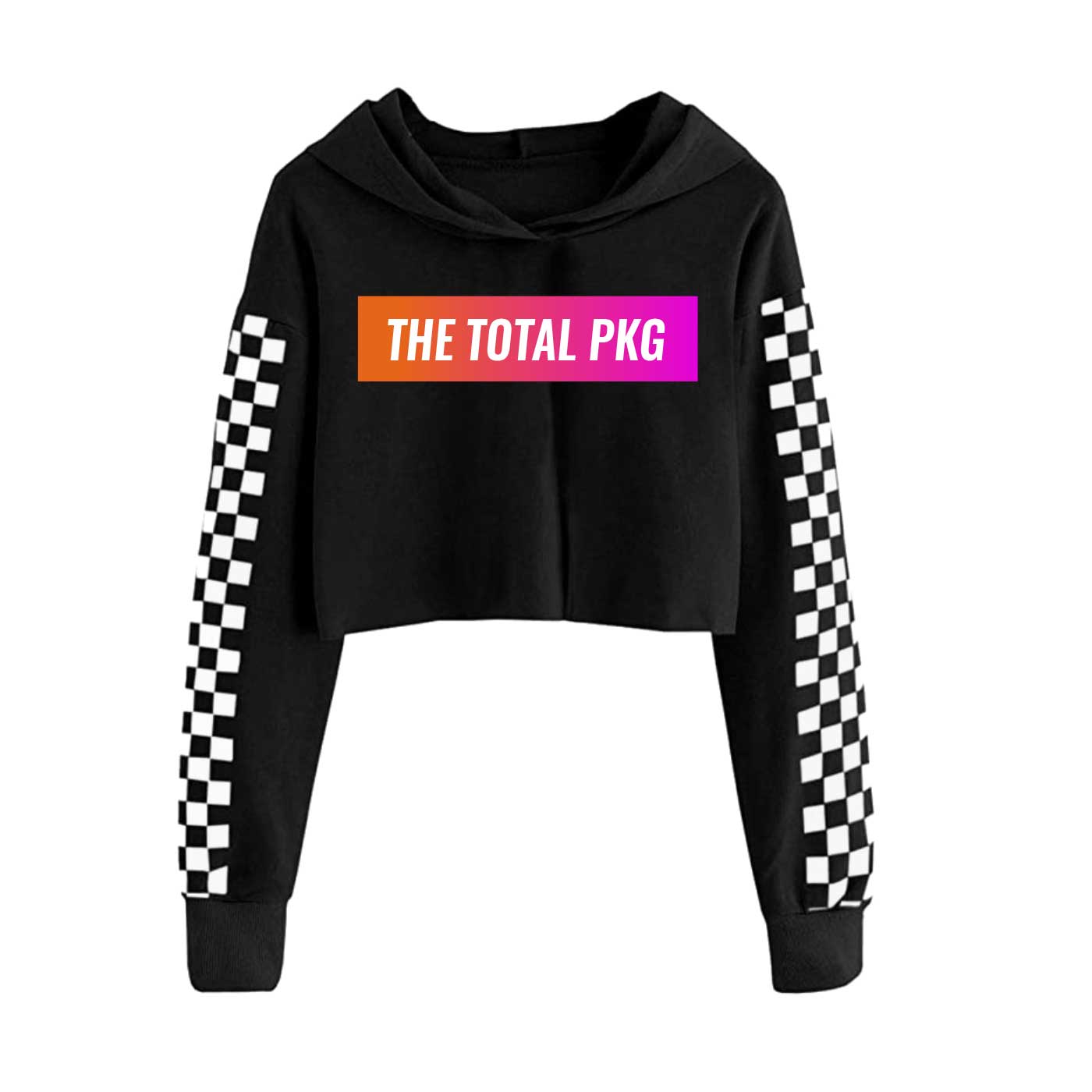 (PRE-ORDER) The Total PKG Stamp Kids Crop Top Long Sleeve Hoodie