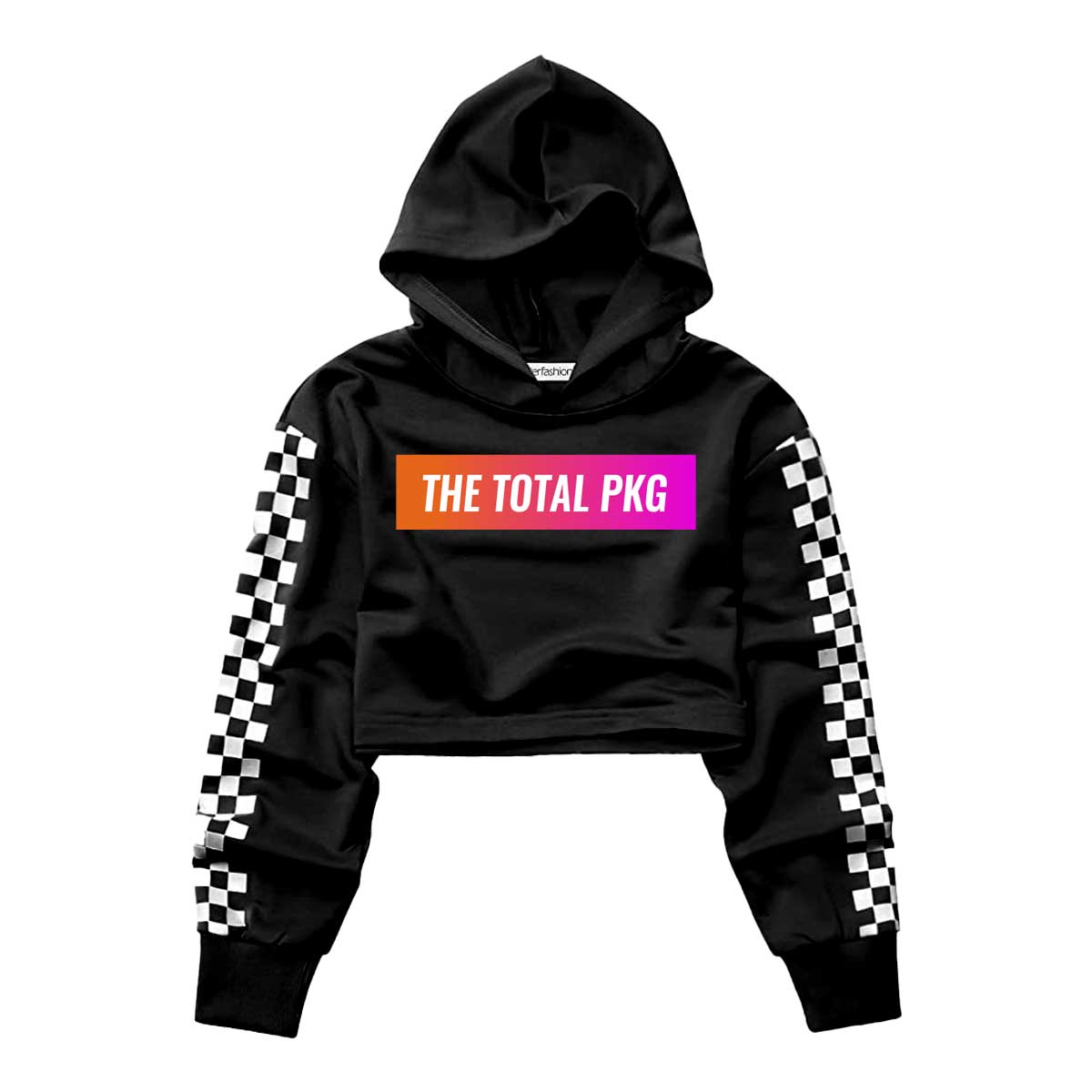 (PRE-ORDER) The Total PKG Stamp Kids Long Sleeve Crop Top Hoodie