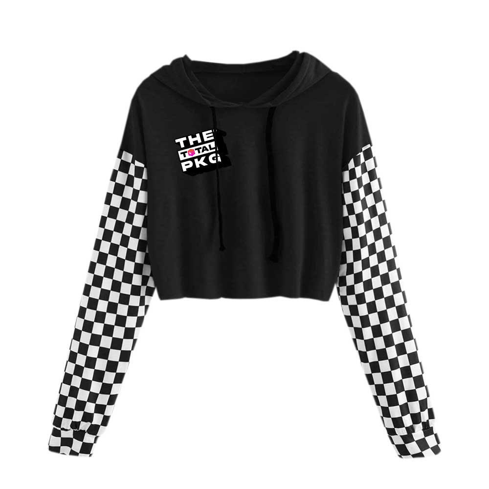 (PRE-ORDER) Girl's Checkered Crop Hoody - The Total PKG®